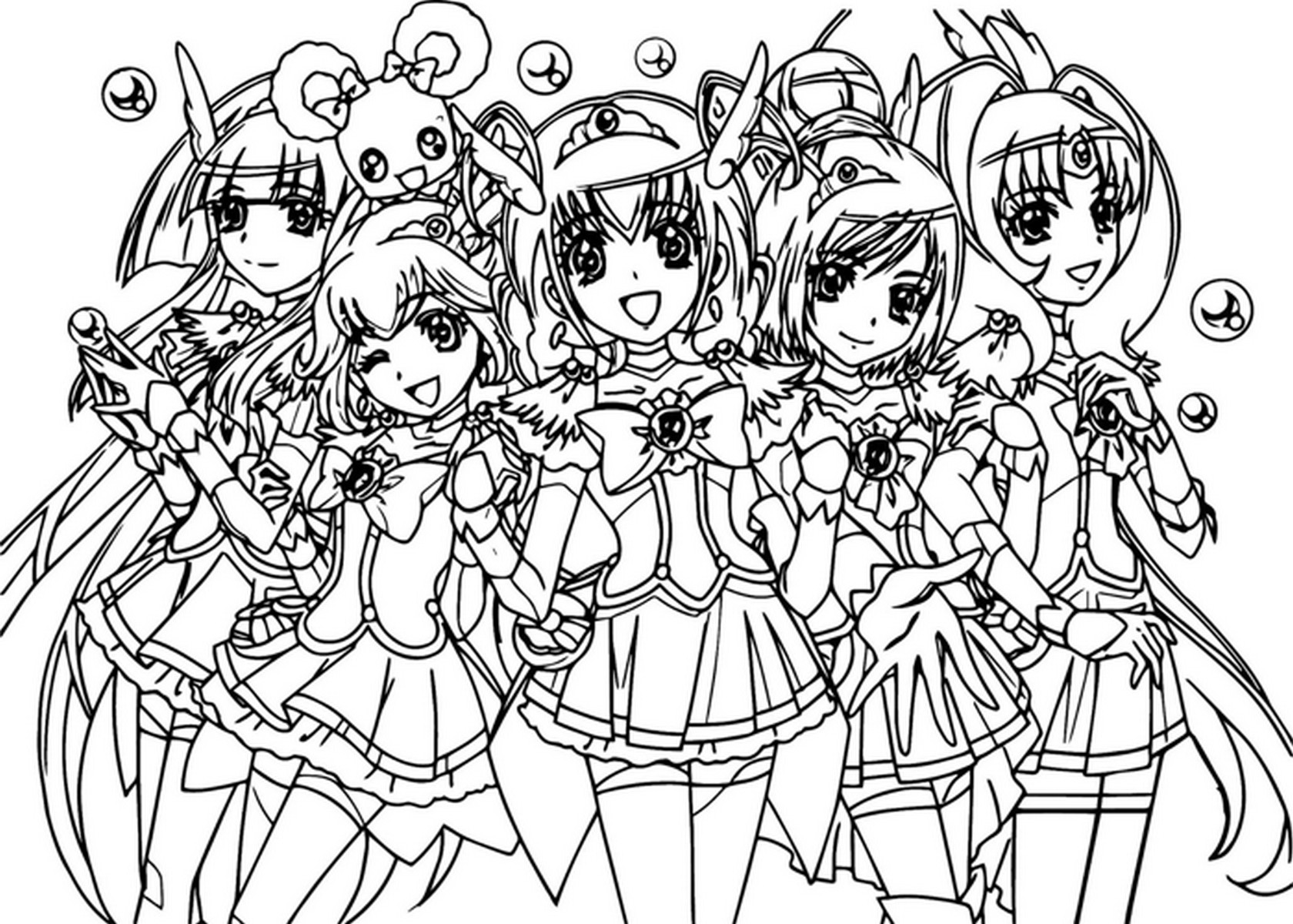 Một cô gái anime với mái tóc xoăn dài và đôi mắt mơ màng