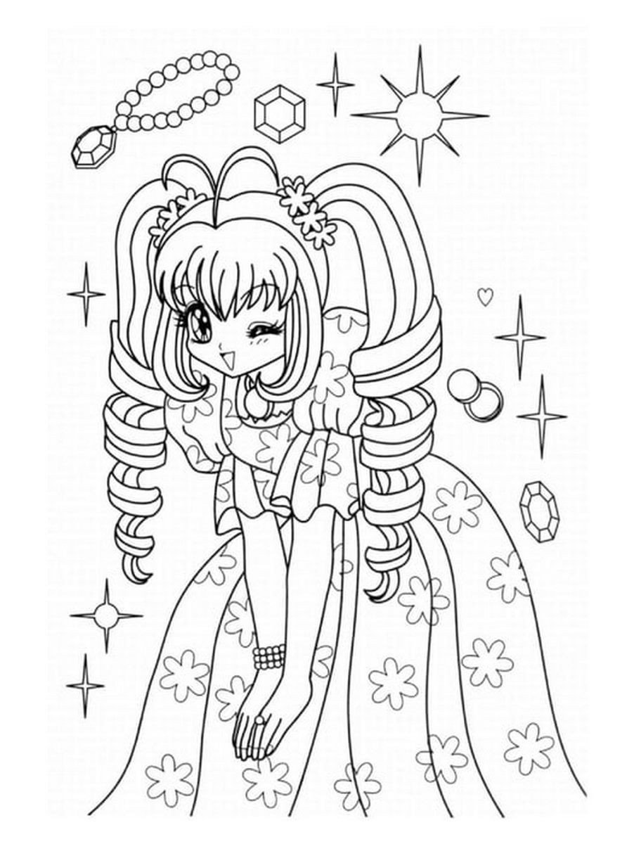 Bức tranh tô màu anime miêu tả cảnh một cô gái đứng cạnh khung cửa sổ, ánh nhìn mơ màng và trang phục nhẹ nhàng