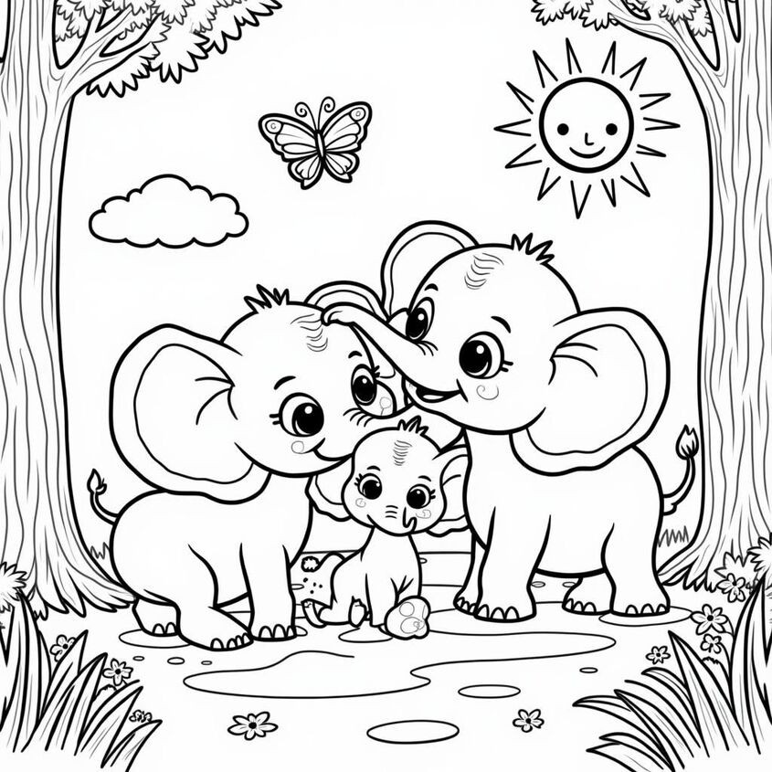 Chú voi vui vẻ với đôi tai lớn