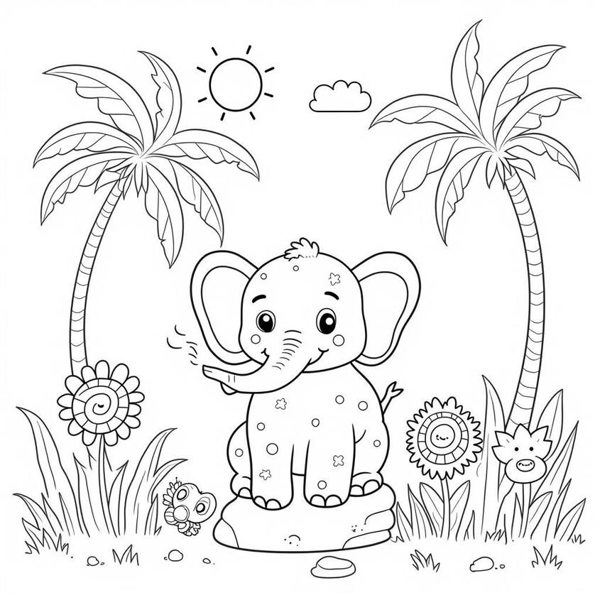 Voi với đôi tai vểnh lên