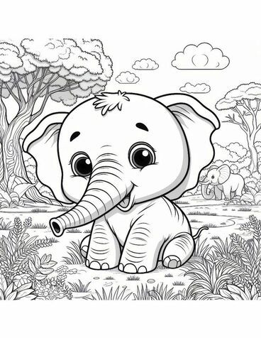 Voi với hoa văn độc đáo