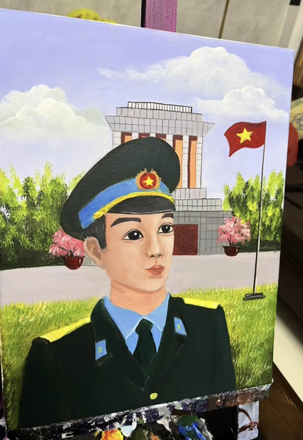 Tranh Lăng Bác dễ thương dành cho các bé tập tô màu và sáng tạo