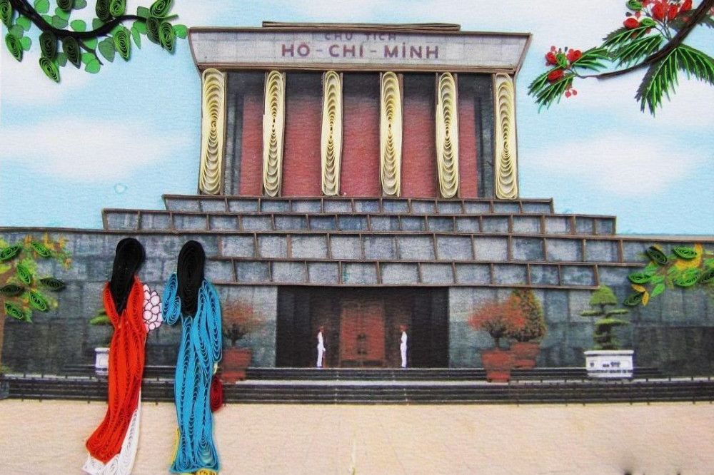 Tranh vẽ Lăng Bác đơn giản, phù hợp với lứa tuổi học sinh, đầy màu sắc