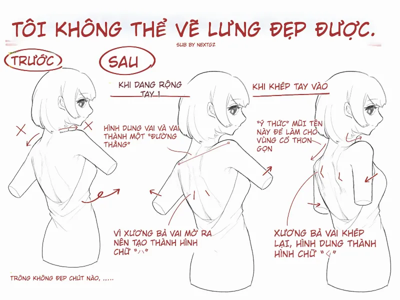 Cách ứng dụng kỹ thuật nghiêng hông và vai để tạo dáng đứng tự tin cho nhân vật nữ anime