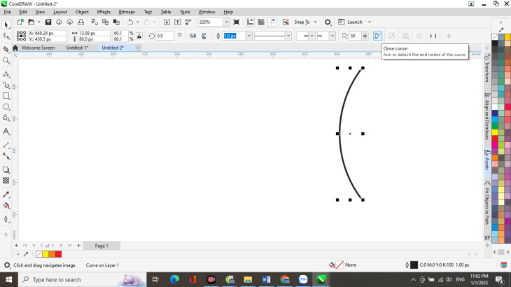 Vẽ bông lúa trong CorelDRAW: Hình ảnh tạo nửa hạt thóc