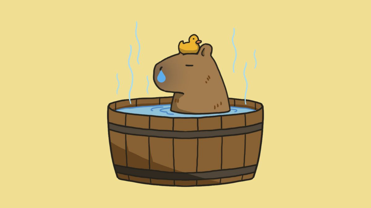Capybara đáng yêu với dòng nước mũi hài hước