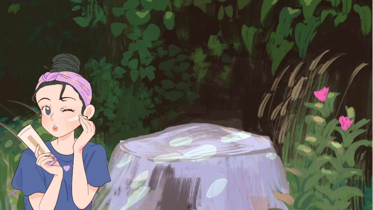 Hình vẽ tranh anime nữ cute với biểu cảm hồn nhiên và màu sắc tươi sáng