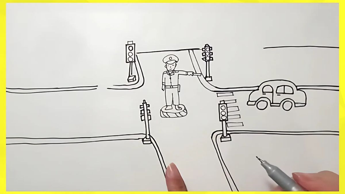 Phác họa các yếu tố giao thông quan trọng trong tranh